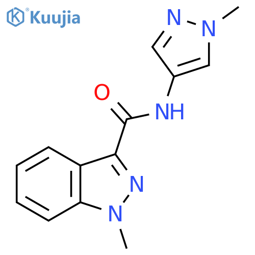 1-Methyl-N-(1-methyl-1H-pyrazol-4-yl)-1H-indazole-3-carboxamide structure