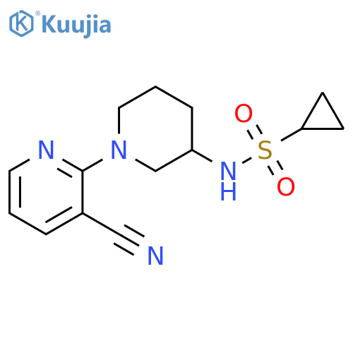 N-[1-(3-cyanopyridin-2-yl)piperidin-3-yl]cyclopropanesulfonamide structure