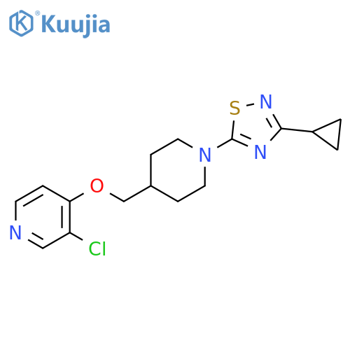 3-chloro-4-{[1-(3-cyclopropyl-1,2,4-thiadiazol-5-yl)piperidin-4-yl]methoxy}pyridine structure