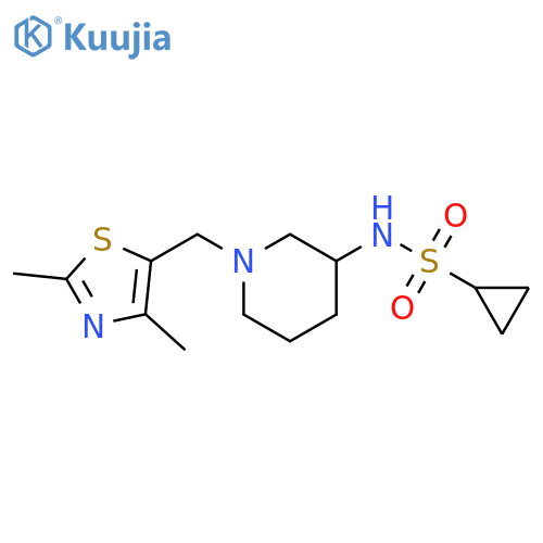 N-{1-[(2,4-dimethyl-1,3-thiazol-5-yl)methyl]piperidin-3-yl}cyclopropanesulfonamide structure