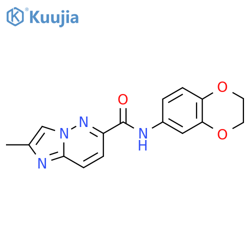N-(2,3-dihydro-1,4-benzodioxin-6-yl)-2-methylimidazo[1,2-b]pyridazine-6-carboxamide structure