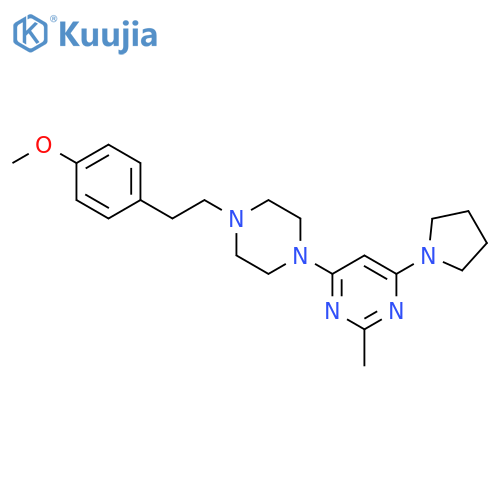 4-{4-[2-(4-methoxyphenyl)ethyl]piperazin-1-yl}-2-methyl-6-(pyrrolidin-1-yl)pyrimidine structure