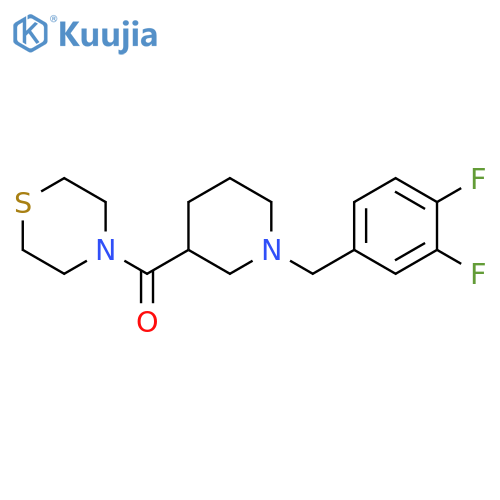 4-{1-[(3,4-difluorophenyl)methyl]piperidine-3-carbonyl}thiomorpholine structure