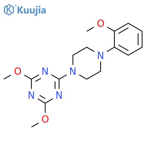 2,4-dimethoxy-6-[4-(2-methoxyphenyl)piperazin-1-yl]-1,3,5-triazine structure