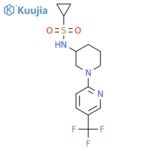 N-{1-[5-(trifluoromethyl)pyridin-2-yl]piperidin-3-yl}cyclopropanesulfonamide structure