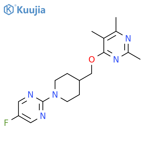 4-{[1-(5-Fluoropyrimidin-2-yl)piperidin-4-yl]methoxy}-2,5,6-trimethylpyrimidine structure