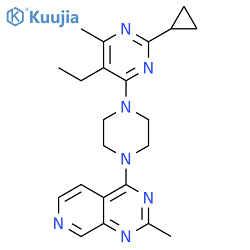 2-cyclopropyl-5-ethyl-4-methyl-6-(4-{2-methylpyrido[3,4-d]pyrimidin-4-yl}piperazin-1-yl)pyrimidine structure