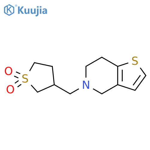 3-({4H,5H,6H,7H-thieno3,2-cpyridin-5-yl}methyl)-1-thiolane-1,1-dione structure