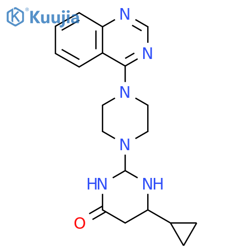 6-Cyclopropyl-2-[4-(quinazolin-4-yl)piperazin-1-yl]-3,4-dihydropyrimidin-4-one structure