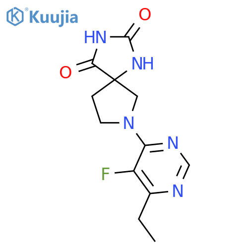 7-(6-Ethyl-5-fluoropyrimidin-4-yl)-1,3,7-triazaspiro[4.4]nonane-2,4-dione structure