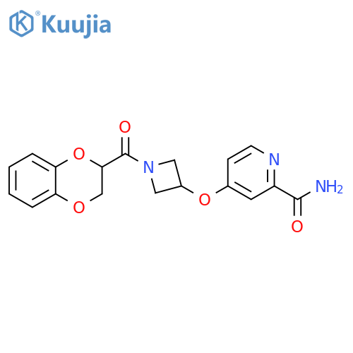 4-{[1-(2,3-dihydro-1,4-benzodioxine-2-carbonyl)azetidin-3-yl]oxy}pyridine-2-carboxamide structure