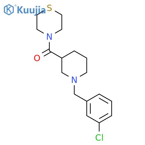 4-{1-[(3-Chlorophenyl)methyl]piperidine-3-carbonyl}thiomorpholine structure