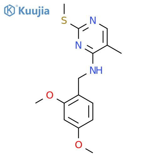 N-[(2,4-dimethoxyphenyl)methyl]-5-methyl-2-(methylsulfanyl)pyrimidin-4-amine structure