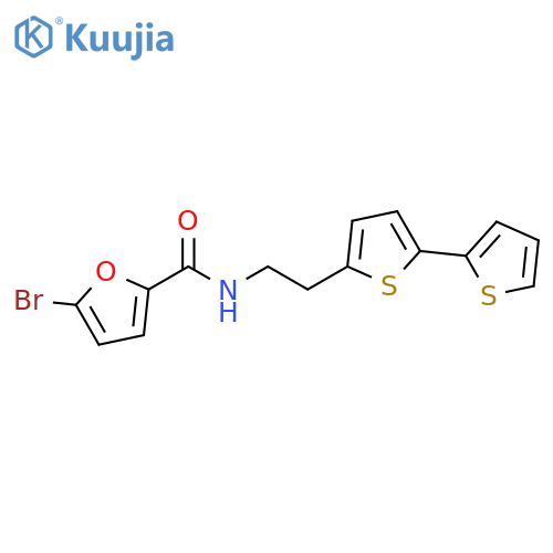 N-(2-{[2,2'-bithiophene]-5-yl}ethyl)-5-bromofuran-2-carboxamide structure