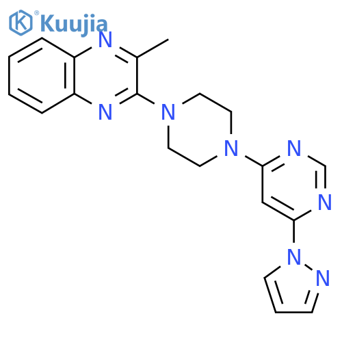 2-methyl-3-{4-[6-(1H-pyrazol-1-yl)pyrimidin-4-yl]piperazin-1-yl}quinoxaline structure