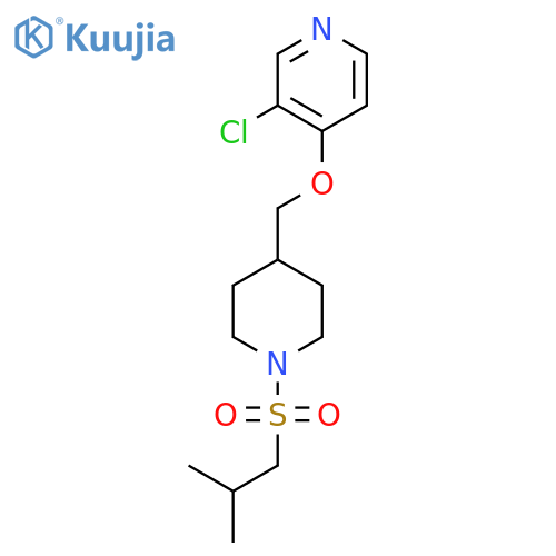 3-Chloro-4-{[1-(2-methylpropanesulfonyl)piperidin-4-yl]methoxy}pyridine structure