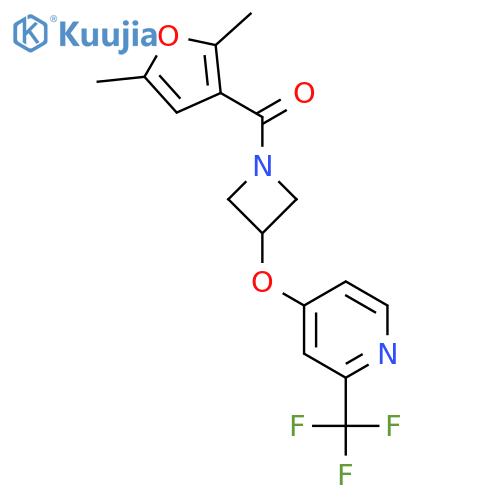 4-{[1-(2,5-Dimethylfuran-3-carbonyl)azetidin-3-yl]oxy}-2-(trifluoromethyl)pyridine structure
