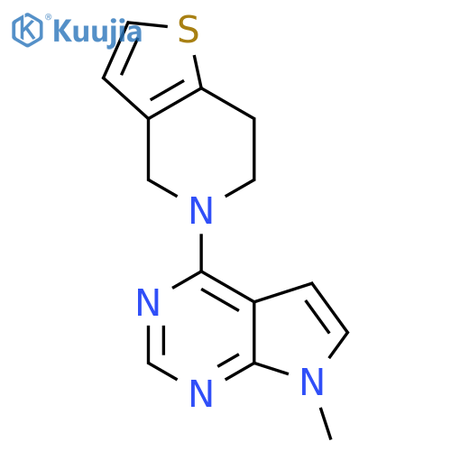 7-methyl-4-{4H,5H,6H,7H-thieno[3,2-c]pyridin-5-yl}-7H-pyrrolo[2,3-d]pyrimidine structure