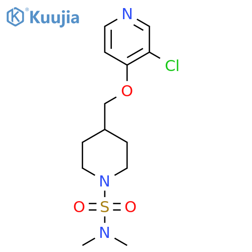4-{[(3-chloropyridin-4-yl)oxy]methyl}-N,N-dimethylpiperidine-1-sulfonamide structure