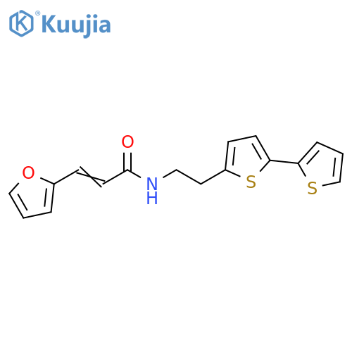 (2E)-N-(2-{[2,2'-bithiophene]-5-yl}ethyl)-3-(furan-2-yl)prop-2-enamide structure