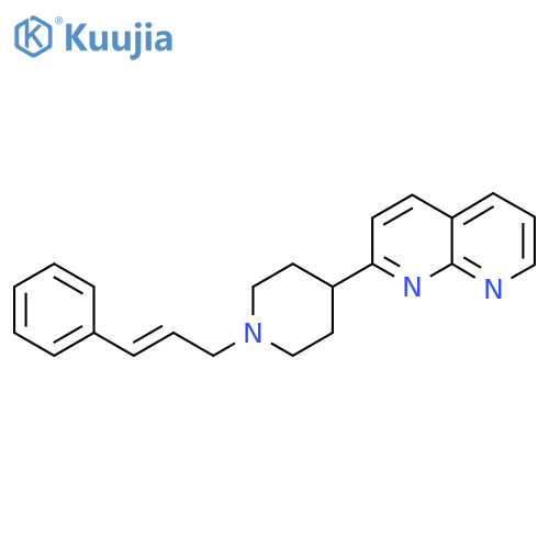 2-{1-[(2E)-3-phenylprop-2-en-1-yl]piperidin-4-yl}-1,8-naphthyridine structure