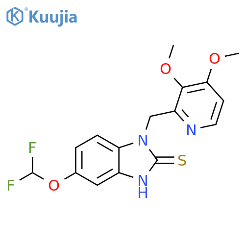 5-(Difluoromethoxy)-1-[(3,4-dimethoxy-2-pyridinyl)methyl]-1,3-dihydro-2H-benzimidazole-2-thione structure