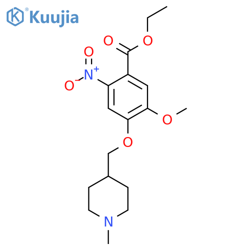 Ethyl 5-methoxy-4-((1-methylpiperidin-4-yl)methoxy)-2-nitrobenzoate structure