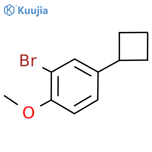 Benzene, 2-​bromo-​4-​cyclobutyl-​1-​methoxy- structure