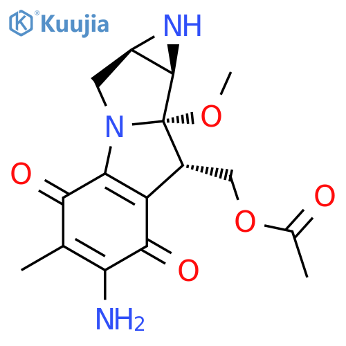 Azirino[2',3':3,4]pyrrolo[1,2-a]indole-4,7-dione,8-[(acetyloxy)methyl]-6-amino-1,1a,2,8,8a,8b-hexahydro-8a-methoxy-5-methyl-,[1aS-(1aa,8b,8aa,8ba)]- (9CI) structure