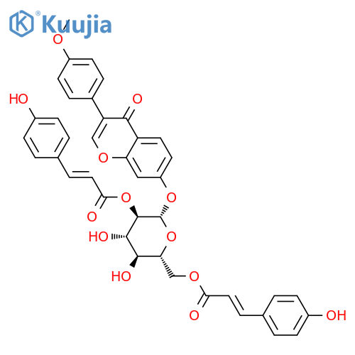 Formononetin 7-O-(2'',6''-di-O-(E-p-coumaroyl)glucoside) structure