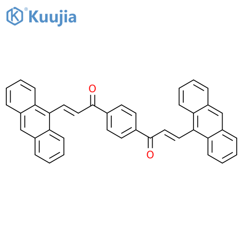 2-Propen-1-one,1,1'-(1,4-phenylene)bis[3-(9-anthracenyl)- structure
