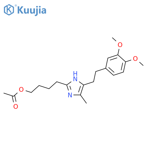 1H-Imidazole-2-butanol,5-[2-(3,4-dimethoxyphenyl)ethyl]-4-methyl-, 2-acetate structure