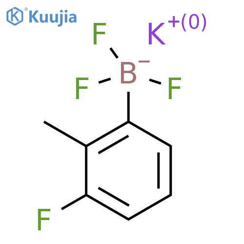 Potassium trifluoro(3-fluoro-2-methylphenyl)borate structure