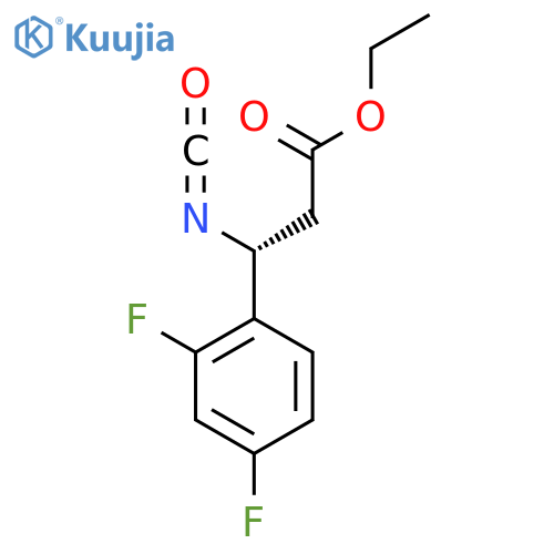 ethyl (3R)-3-(2,4-difluorophenyl)-3-isocyanatopropanoate structure