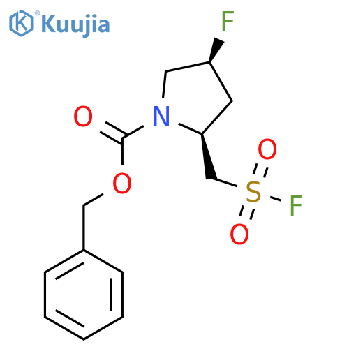 benzyl (2S,4S)-4-fluoro-2-(fluorosulfonyl)methylpyrrolidine-1-carboxylate structure