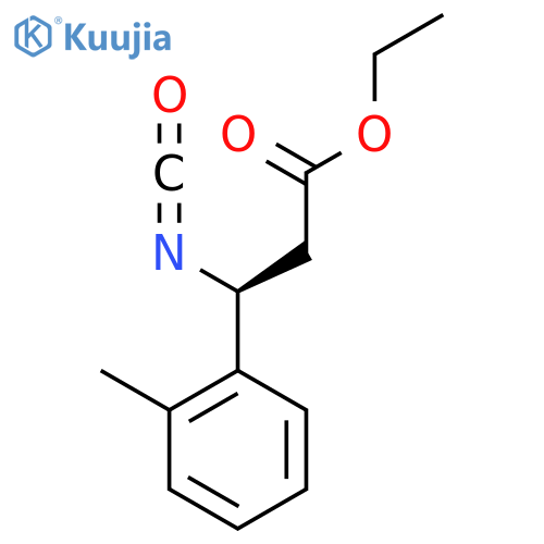 ethyl (3S)-3-isocyanato-3-(2-methylphenyl)propanoate structure