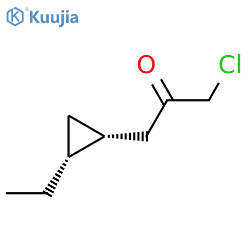 rac-1-chloro-3-[(1R,2R)-2-ethylcyclopropyl]propan-2-one structure