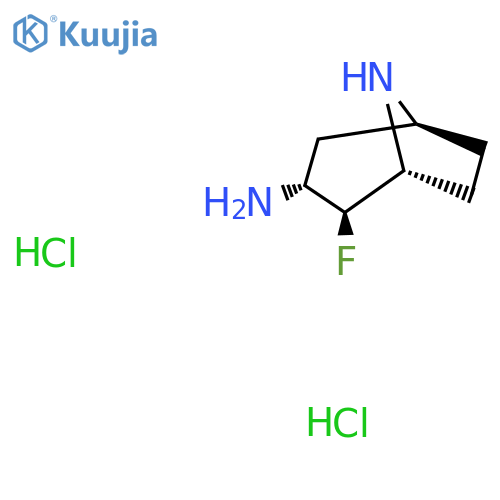 rac-(1R,2S,3R,5S)-2-fluoro-8-azabicyclo3.2.1octan-3-amine dihydrochloride structure