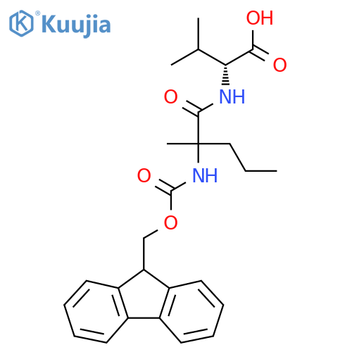 (2R)-2-2-({(9H-fluoren-9-yl)methoxycarbonyl}amino)-2-methylpentanamido-3-methylbutanoic acid structure