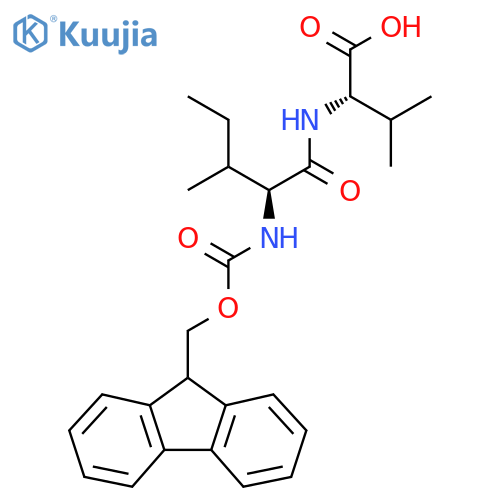 (2S)-2-(2S)-2-({(9H-fluoren-9-yl)methoxycarbonyl}amino)-3-methylpentanamido-3-methylbutanoic acid structure
