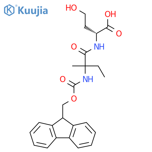 (2R)-2-2-({(9H-fluoren-9-yl)methoxycarbonyl}amino)-2-methylbutanamido-4-hydroxybutanoic acid structure