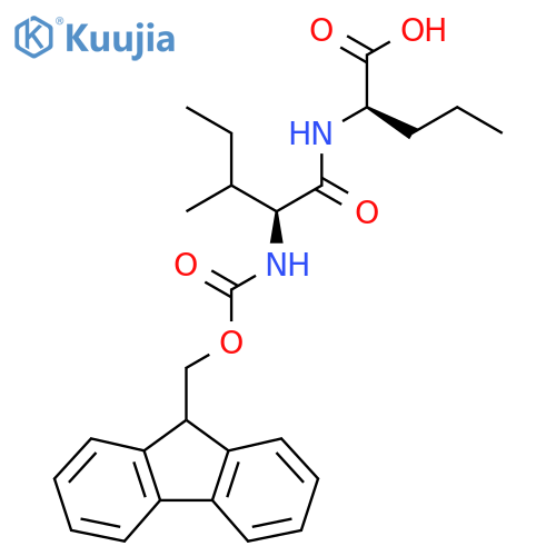 (2R)-2-(2S)-2-({(9H-fluoren-9-yl)methoxycarbonyl}amino)-3-methylpentanamidopentanoic acid structure