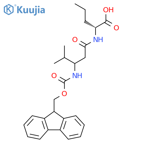 (2R)-2-3-({(9H-fluoren-9-yl)methoxycarbonyl}amino)-4-methylpentanamidopentanoic acid structure