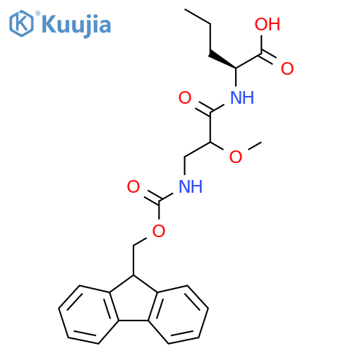 (2S)-2-3-({(9H-fluoren-9-yl)methoxycarbonyl}amino)-2-methoxypropanamidopentanoic acid structure