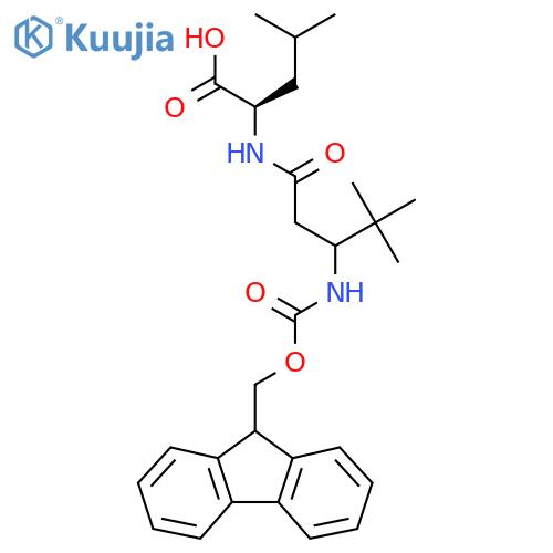 (2R)-2-3-({(9H-fluoren-9-yl)methoxycarbonyl}amino)-4,4-dimethylpentanamido-4-methylpentanoic acid structure