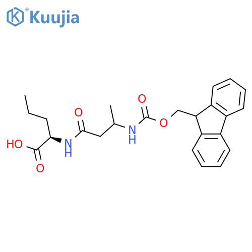 (2R)-2-3-({(9H-fluoren-9-yl)methoxycarbonyl}amino)butanamidopentanoic acid structure