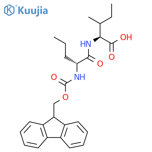 (2S)-2-(2R)-2-({(9H-fluoren-9-yl)methoxycarbonyl}amino)pentanamido-3-methylpentanoic acid structure