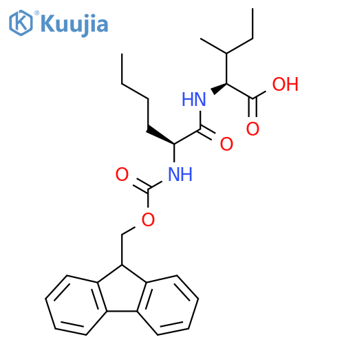 (2S)-2-(2S)-2-({(9H-fluoren-9-yl)methoxycarbonyl}amino)hexanamido-3-methylpentanoic acid structure