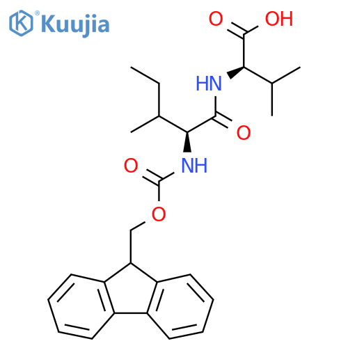 (2R)-2-(2S)-2-({(9H-fluoren-9-yl)methoxycarbonyl}amino)-3-methylpentanamido-3-methylbutanoic acid structure