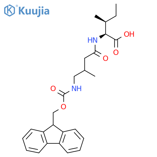 (2S,3S)-2-4-({(9H-fluoren-9-yl)methoxycarbonyl}amino)-3-methylbutanamido-3-methylpentanoic acid structure
